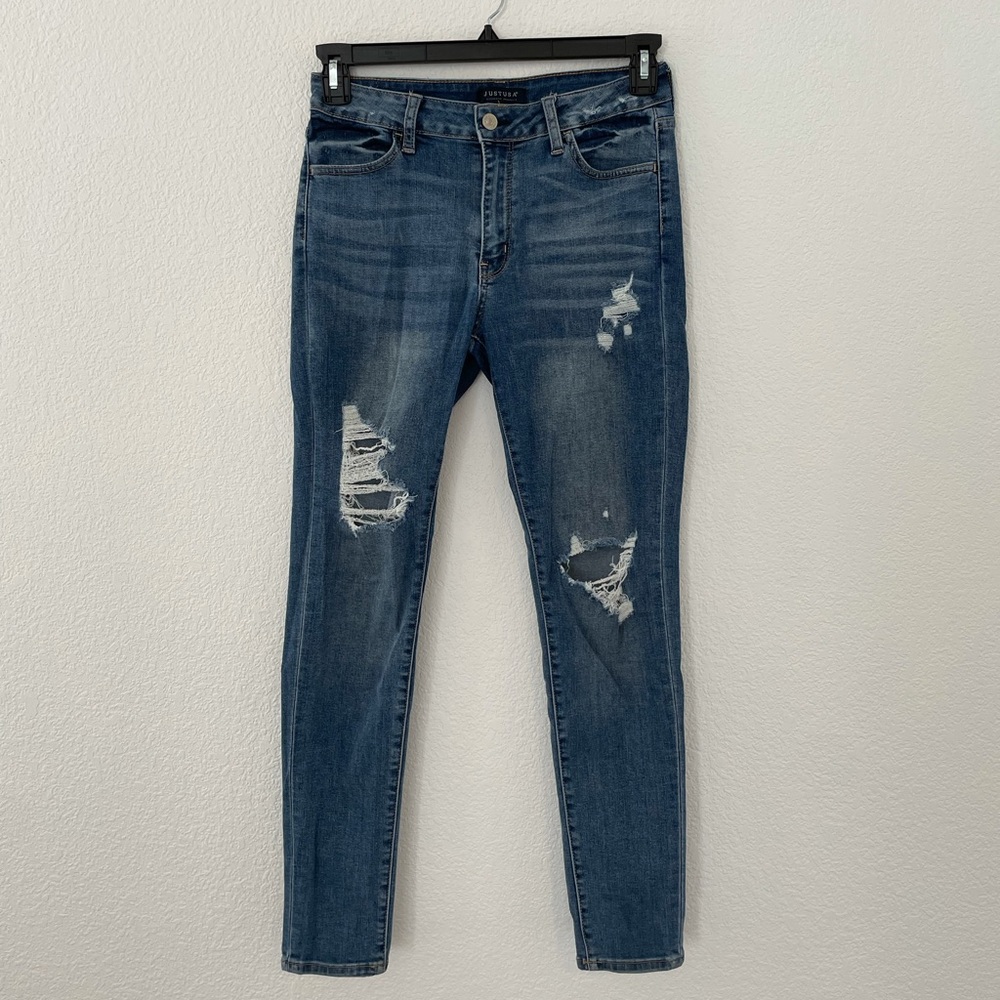Just USA Ripped High Waisted Stretchy Jeans